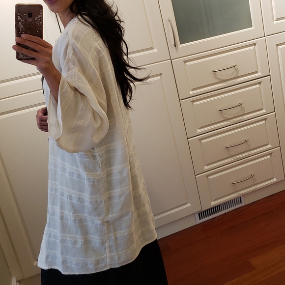 GAP Oversized Linen Long Cardigan - Picture 3 of 3